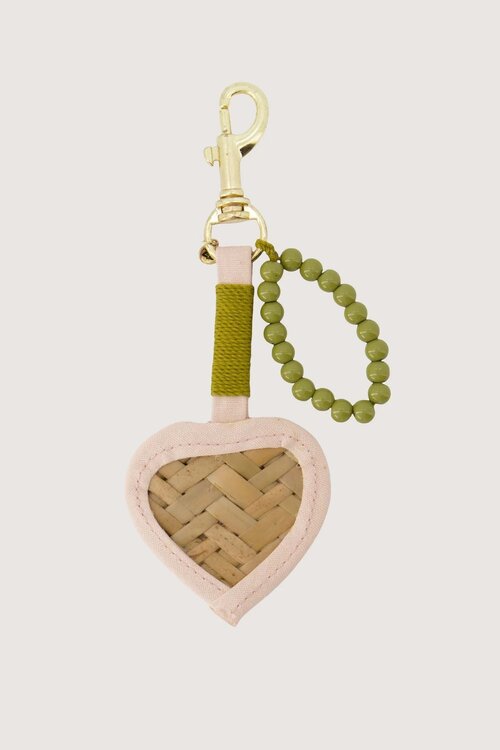 Zusss sleutel tas hanger gevlochten hart