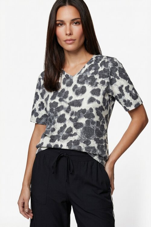 G-Maxx knitting top Elvi sand/black