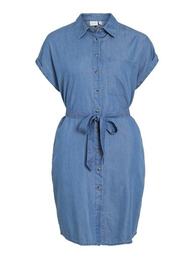 Vila jurk vinori medium blue denim