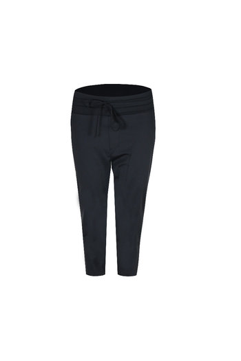 Villa Kado - G-Maxx capri broek travelstof Aliya zwart 21ZYG04-01
