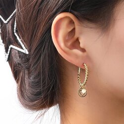 Day &amp; Eve by Go Dutch stainless steel creolen twisted hoop