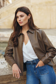 G-Maxx blouse lupita olive green