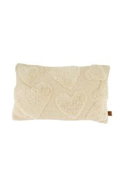 Zusss kussen hartjes ecru 30x50 cm