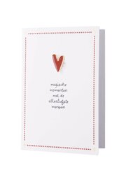 Zusss wenskaart met broche hartje - magische momenten