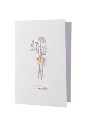 Zusss wenskaart met broche strikje - bedankt