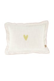 Zusss kussen hartje rand gestikt 35x25 cm