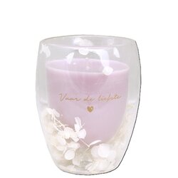 My Flame soja geurkaars in theeglas - with love