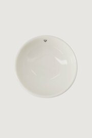 Zusss dipschaaltje wit met zwart open hartje