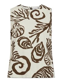 Vila top Vikam beige, slate black