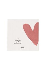 Zusss servetten van hartjes gefeliciteerd