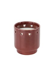 Zusss geurkaars keramiek hartjes dark red
