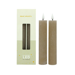 Led set/2 XL dinerkaars oplaadbaar beige