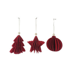 Kersthanger vilt rood 3/assorti