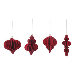 Kersthanger vilt Nola rood 4/assorti