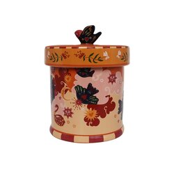 Jar oranje met vogels