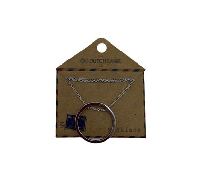 Ketting stainless steel ring silver N9873-1