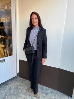 Zoso blazer Jacky travelstof zwart