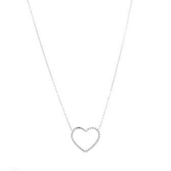 Ketting stainless steel big heart N3299-1