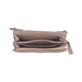 Bag2Bag suede clutch Amalfi sand