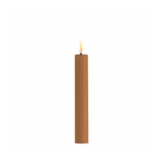 Set 2 led Real flame dinner candle caramel 2.2*15 cm