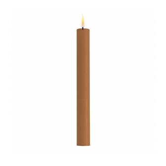Set 2 led Real flame dinner candle caramel 2.2*24 cm