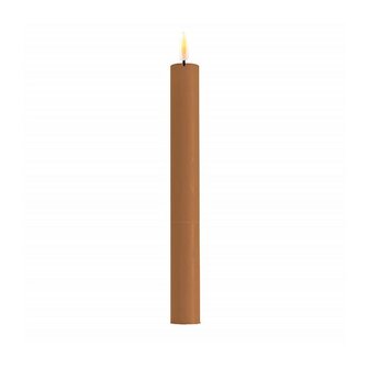 Set 2 led Real flame dinner candle caramel 2.2*24 cm