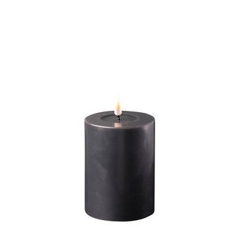 Led Real flame candle black 7,5*10 cm