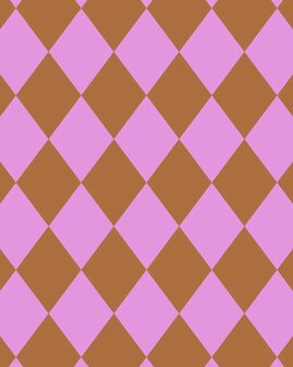 Shopper cottonbag diamond wisteria - ginger