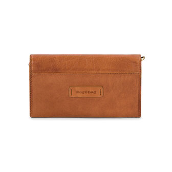 Bag2Bag leren tas-clutch Amalfi cognac