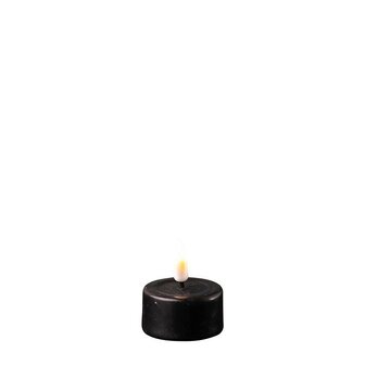 Led Real flame set van 2 waxinelichtjes black