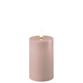 Led Real flame candle rose 7,5*12.5 cm