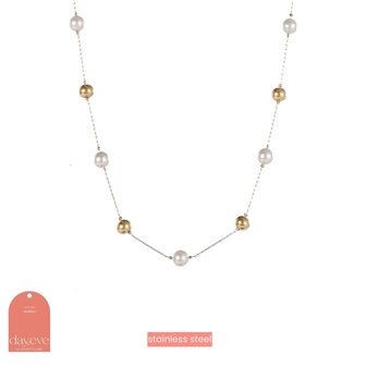 Day &amp; Eve by Go Dutch Ketting stainless steel N4757-2