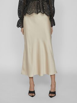 Vila Viellette high waist middellange rok 