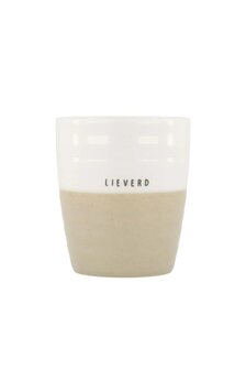 Zusss koffiemok lieverd wit/zand