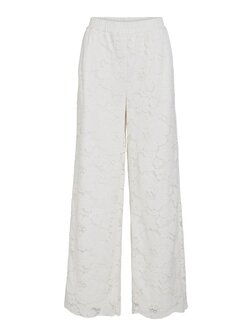 Vila kanten broek offwhite