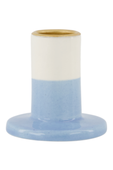 Zusss kandelaar keramiek S blauw wit
