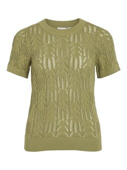 Vila top vicotti sage green