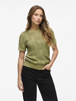 Vila top vicotti sage green