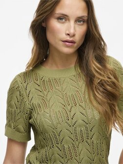 Vila top vicotti sage green