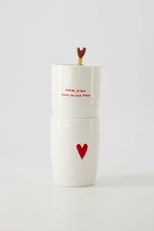 Zusss koffiemok mam wit/rood