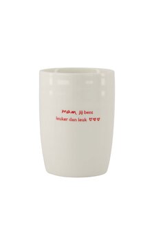 Zusss koffiemok mam wit/rood