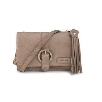Bag2Bag Leren schoudertas Piro grey/taupe