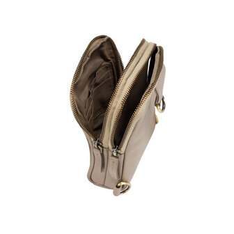 Bag2Bag Leren cross body bag Bodo taupe
