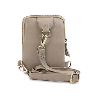 Bag2Bag Leren cross body bag Bodo taupe
