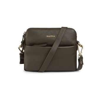 Bag2Bag leren tas Oslo olive