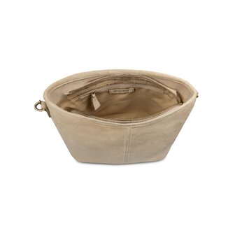 Bag2Bag suede leren tas Sala taupe