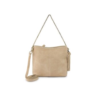 Bag2Bag suede leren tas Sala taupe
