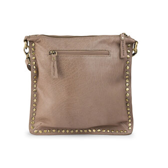 Bag2Bag leren tas Santiago grey/taupe