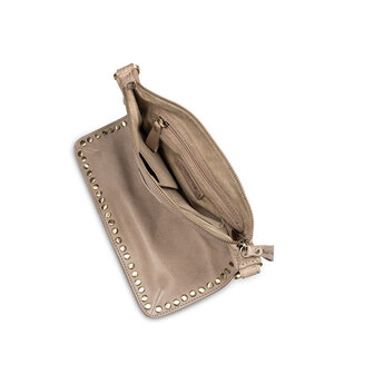 Bag2Bag leren tas Santiago grey/taupe
