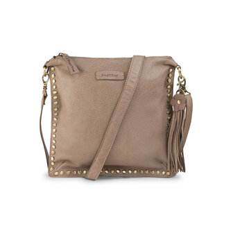 Bag2Bag leren tas Santiago grey/taupe
